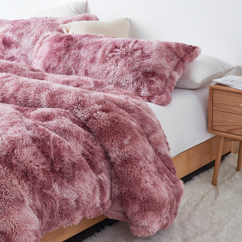 Unicorn Dreamz Polyester Baffle Box Stitch Abstract Comforter, Queen Comforter + 2 Standard Shams, Raspberry Cupcake