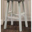 Ensemble de tabourets traditionnels en bois massif 2 pièces, siège contour gris / blanc H 29 po-1984069841-1984069842
