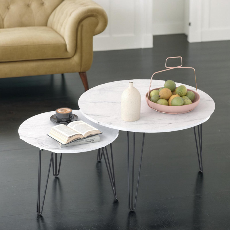Table basse gigogne, Blanc