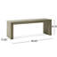 Style, bois, banc, salle à manger, 48 po, 15 po, 18 po, aspect chêne à la main, motif, l, grains naturels