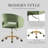 Velvet Task Chair with Wheels, Home Office Swivel Armchair with Gold Base-719431326