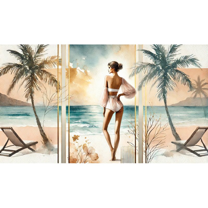 Tropical Daydream Triptych Wrapped Canvas Wall Art, 24" H x 42" W