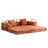 Convertible Floor Sofa Bed with Pillow Back Support and Chenille Fabric