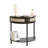 Half-moon Console Table 2 Storage Drawers Rattan Sliding