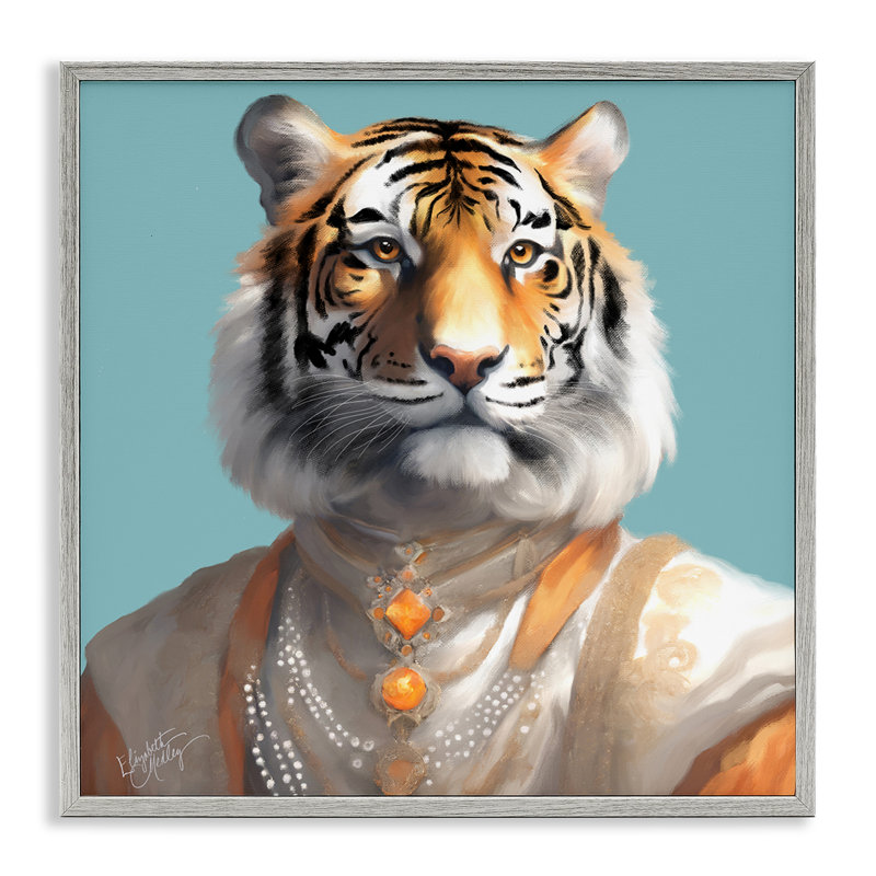 Estampe numérique Sir Prince Tiger par Elizabeth Medley, Estampe numérique Farmhouse, H 17 po x l 17 po
