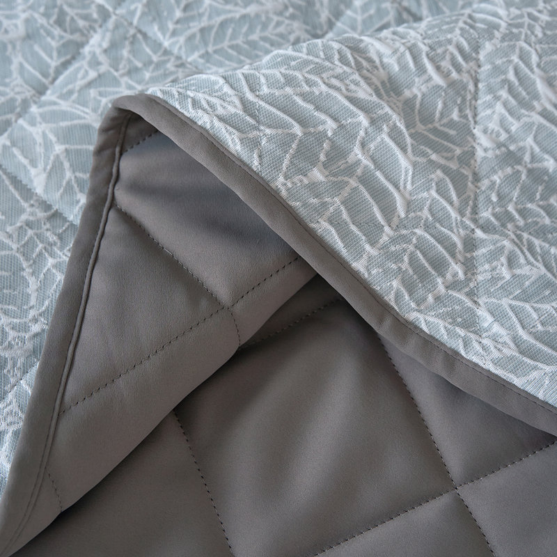 Abhipsa Luxury Jacquard Bedspread Sets, King Bedspread - 2 Shams, Duck Egg