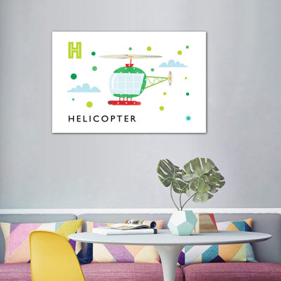 H Is for hélicoptère - impression d'art graphique