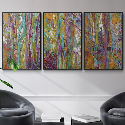 «Wake Dream I», ensemble de 3 toiles encadrées