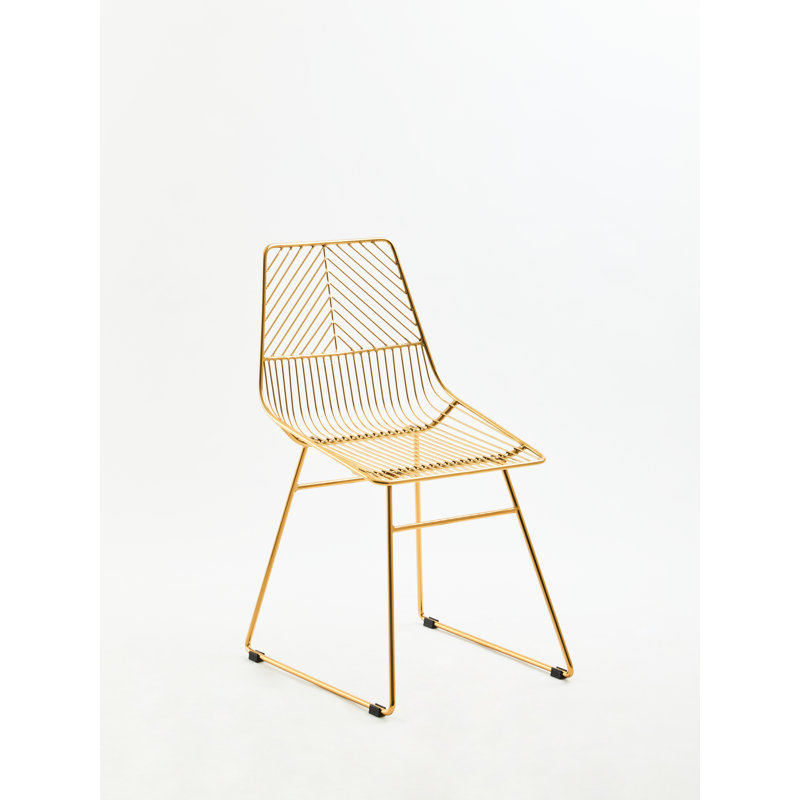 Outdoor Patio Dining Side Chair, Gold