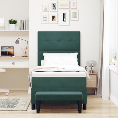 Upholstered Bed Frame with Mattress