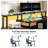 L Shaped Electric Standing Desk, 63 inch Gaming Computer Desk with Storage Shelves and LED Lights