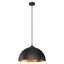 Lustre moderne en forme de dôme noir brillant