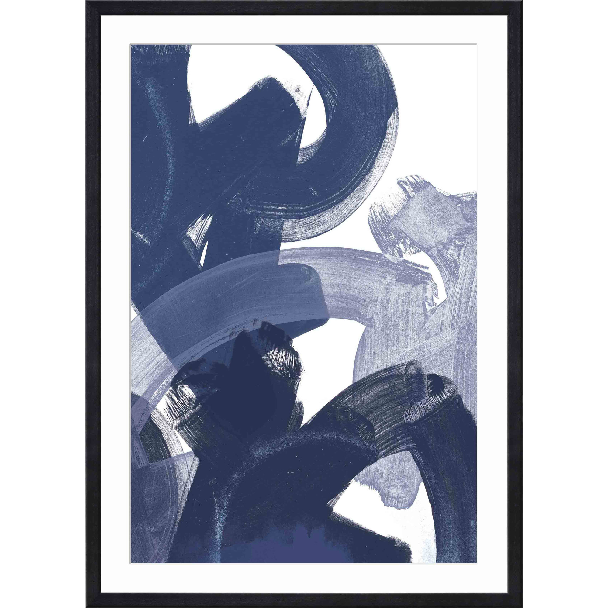 Blue On Blue I, 17.8" H x 13.8" W x 1.18" D, Black