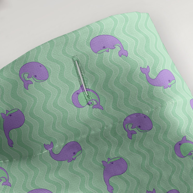 Rideau simple sower katelyn elizabeth baleines, Vert / Mauve