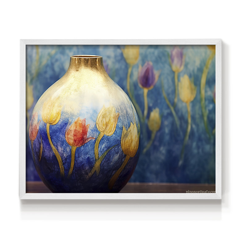 Série florale - Lxxxi - reproduction encadrée, H 16 po x l 20 po, Blanc