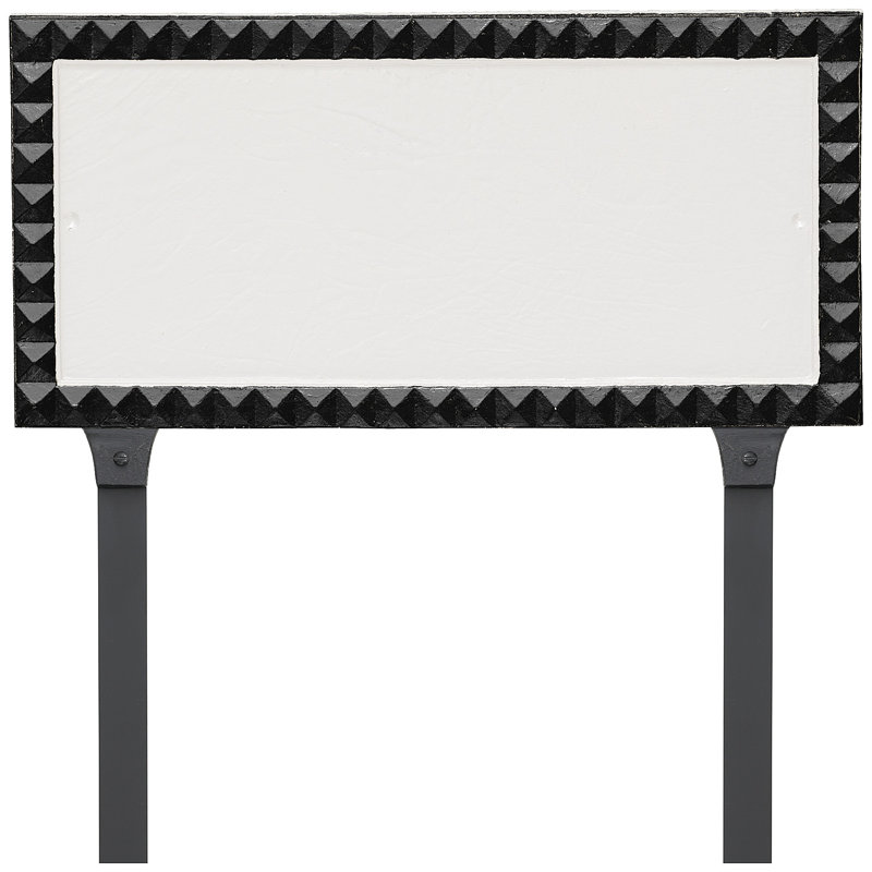 Cairo Rectangle Lawn Insert Plaque, White/Black