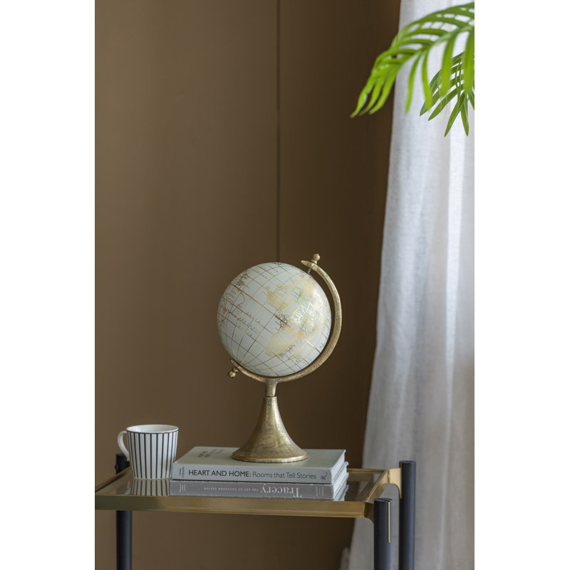 Globe de bureau, H 15 po x l 7,9 po x P 7,9 po