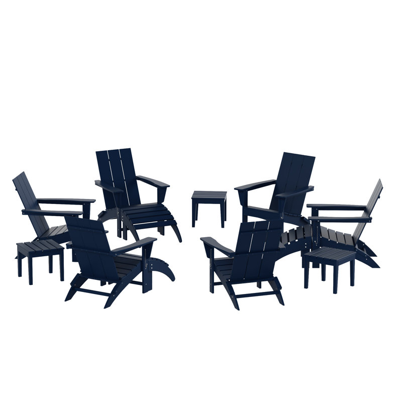 Joubert 6 - Person Patio Conversation Set, Navy Blue