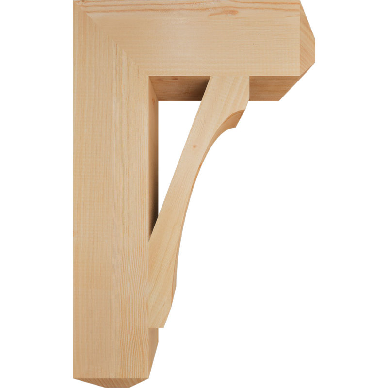H Support en bois / corbeau, Douglas (lisse), H 32 po x l 5,5 po x P 20 po
