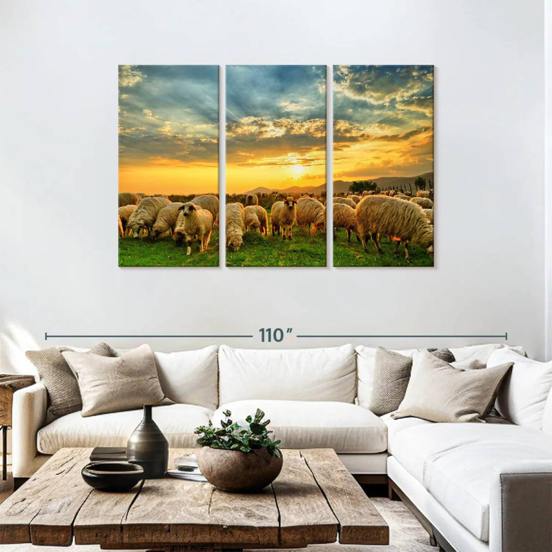 Brampt Flock Of Sheep, 48" H x 74" W