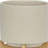S/2 5/8" PLANTER W/ WOOD STAND, MATTE BEIGE