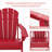 Set of 2 Folding Adirondack Chair With Table-179995667