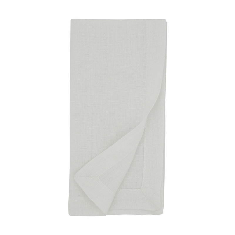 White Linen Table Napkins Set of 4, 20 in.