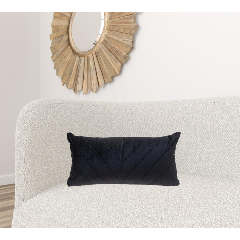 Chevron Throw Pillow, Black