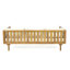 Lit de jour Claremont 3 places avec accoudoirs en rotin (coussin beige)-49081466