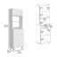 Armoire micro-ondes à deux portes, un tiroir, une tablette pour micro-ondes, blanc