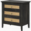 Table de chevet basse avec 3 tiroirs