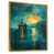 Toile avec cadre flottant or