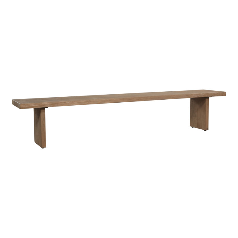 Cognac Solid Wood Bench