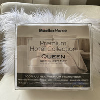 Premium Hotel Collection 6 Piece Sheet Set Mueller Home Color: White, Size: Full