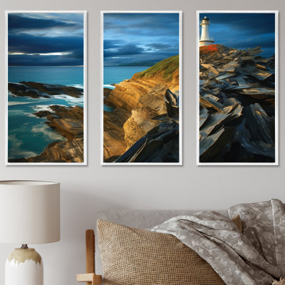 Coastal Lighthouse Guard III - art mural de phare de plage
