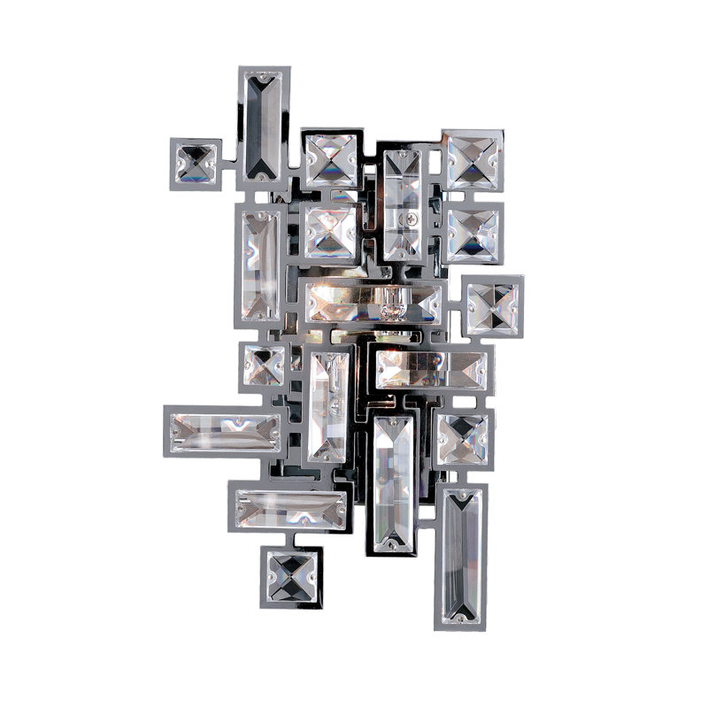 Applique murale Vermeer 2 LT Allegri, Firenze clair, Chrome