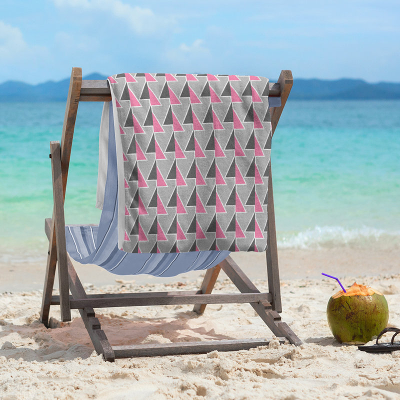 Jordao Beach Towel, Pink/Gray