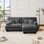 Canapé modulaire Cloud Couch pour le salon, canapé 2 places en chenille avec 2 coussins lombaires et 2 coussins décoratifs, canapé rembourré à accoudoirs larges avec repose-pieds convertible, gris chenille-767305634-767305659