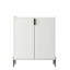 2 Door Wine Bar Cabinet With Rack And Adjustable Shelf, Modern Sideboard, White | Gift Idea-351978951