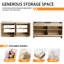 60" Freestanding Bathroom Vanity with White Resin Vanity Top & 4 Soft-Close Cabinet Doors