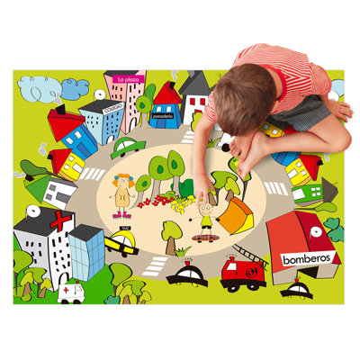 Caislin Vinyl Machine Printed 120cm X 170cm Area Rug