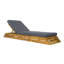 Chaises longues de patio réglables, fauteuil inclinable moderne en bois d'acacia pour piscine