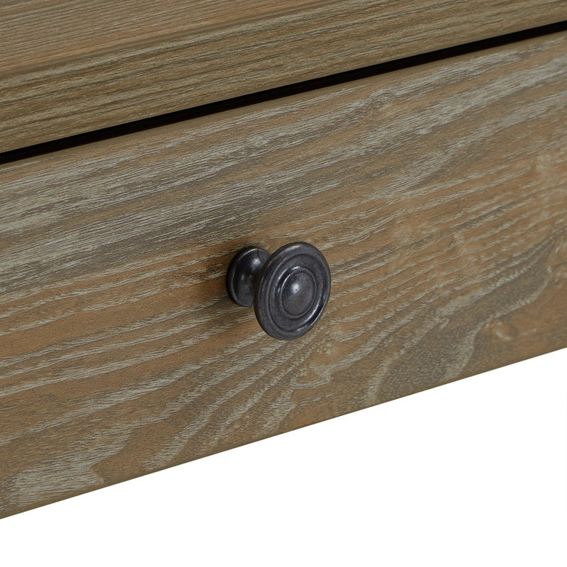Albali Writing Desk with Power Outlet, Medium Oak