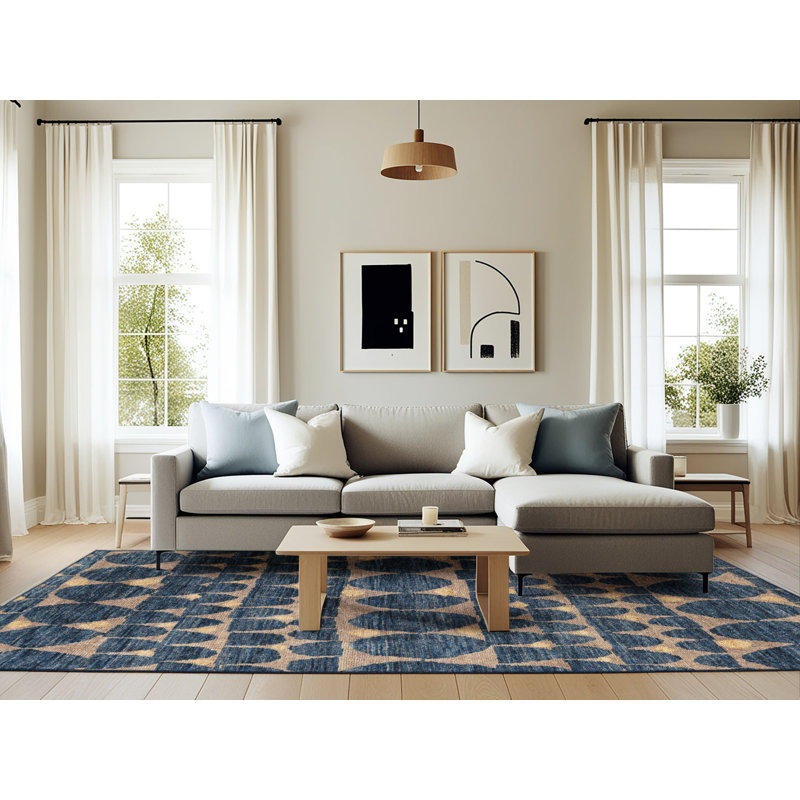 Gwern Abstract Indoor Rug, Rectangle 6' x 9'