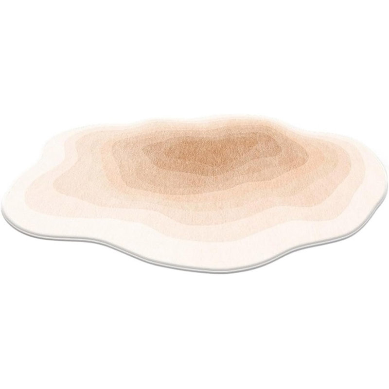Modern Abstract Area Rug, Gradient Irregular Carpets For Living Room, Cloud Shape Bedside Rug, Non-slip Washable Large Area For Bedroom Entryway Dorm Kitchen,  Champagne