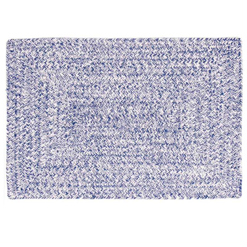 Haynesville Farmhouse Reversible Braided Blue Area Rug, Rectangle 3' x 5'