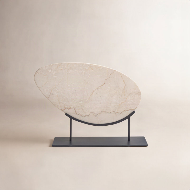 Galen Sculpture Saint Laurent Brown Marble, Botticino Beige