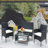 4 PC Rattan Patio Furniture Set Outdoor Patio Cushioned Seat Wicker Sofa ( Cushion)-884838891