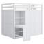 Lit mezzanine avec garde-robe, bureau et tablettes-916915660