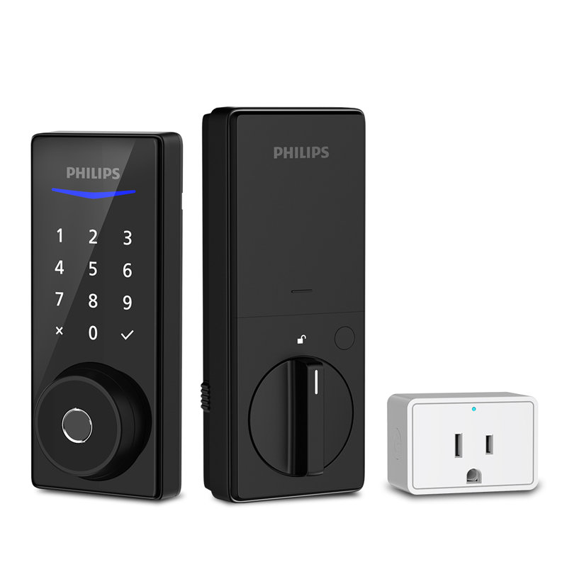 Philips Wifi Smart Door Lock Deadbolt with Fingerprint and Touchscreen, Matte Black